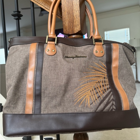 Tommy Bahama Brown and Tan Travel Bag